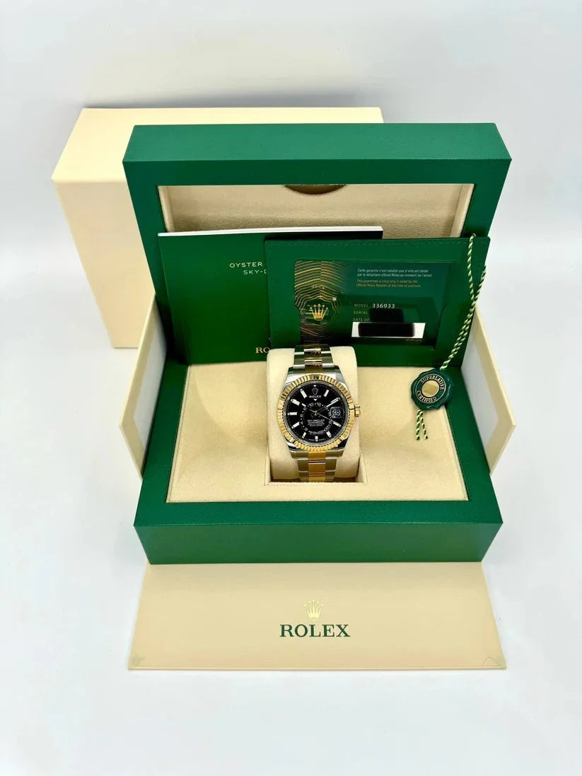 Rlx Super Mod Sky dweller Two Tone Watch Wristwatch