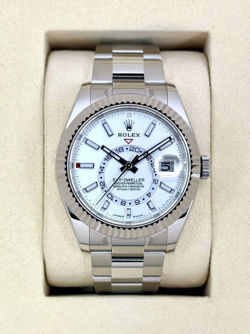 Rlx Super Mod Sky dweller White Watch Wristwatch
