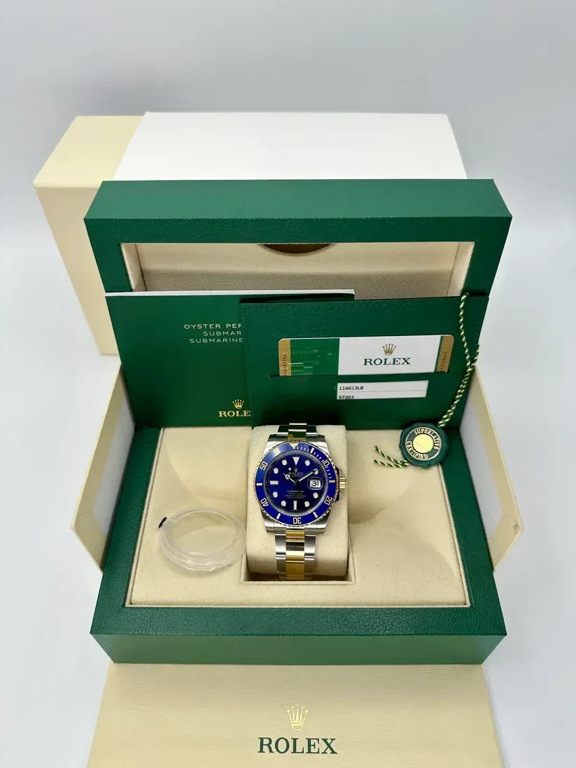 Rlx Super Mod Two Tone Submariner Diving Watch Wristwatch