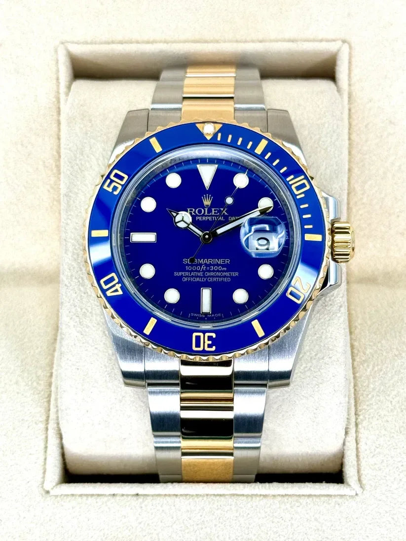 Rlx Super Mod Two Tone Submariner Diving Watch Wristwatch
