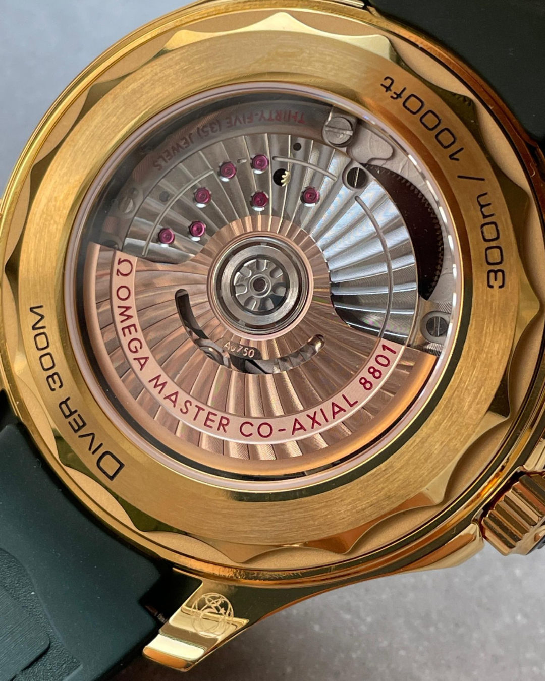 Omega Seamaster Diver 300mm Green Dial  Super Watch Mod Gold A8800