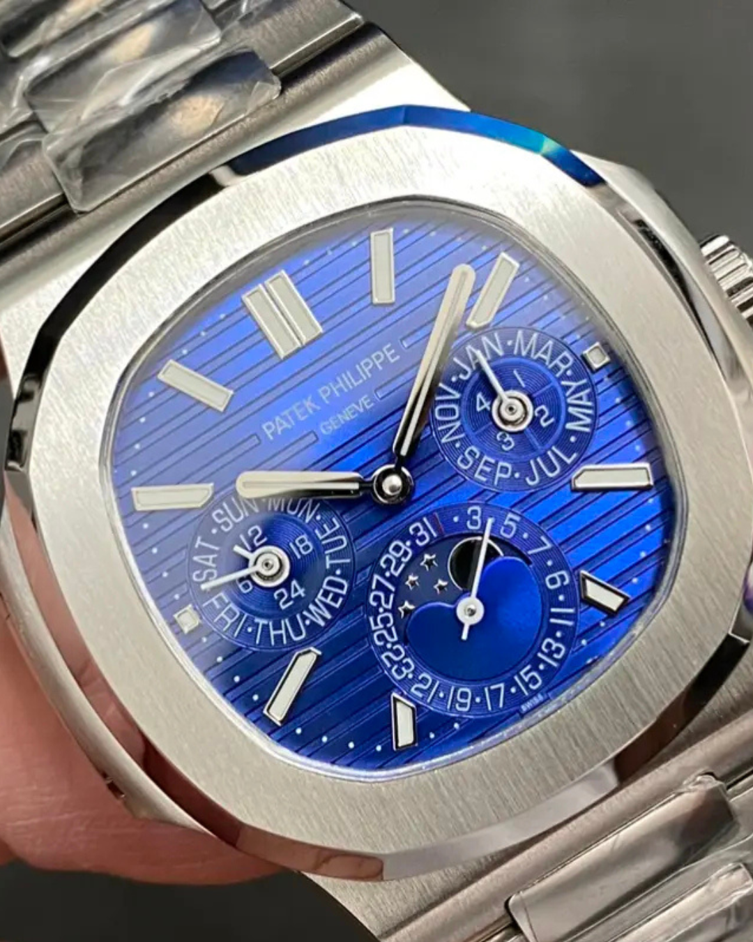 Patek Philippe Superclone Nautilus Perpetual Calendar Blue 57401G001