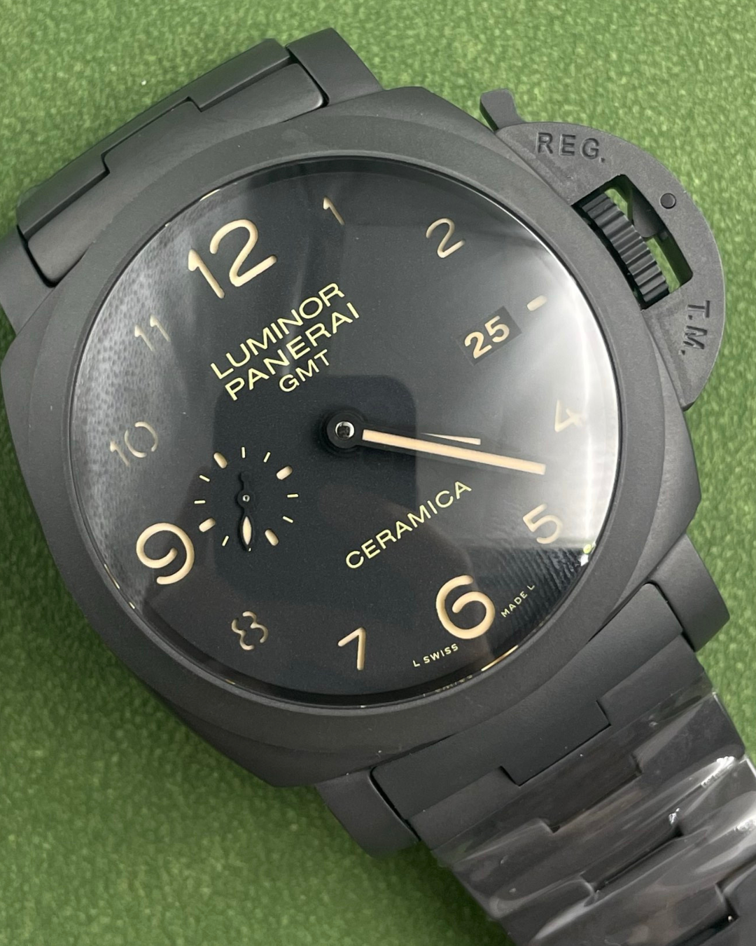 Panerai Luminor 1950 Tuttonero GMT PAM00438  Ceramica Super Watch Mod Black