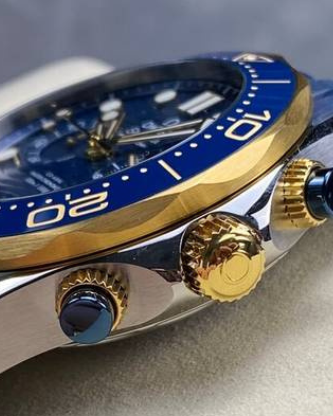 Omega Superclone Seamaster 44mm Diver 300m Blue & Ceragold 210.32.44.51.03.001