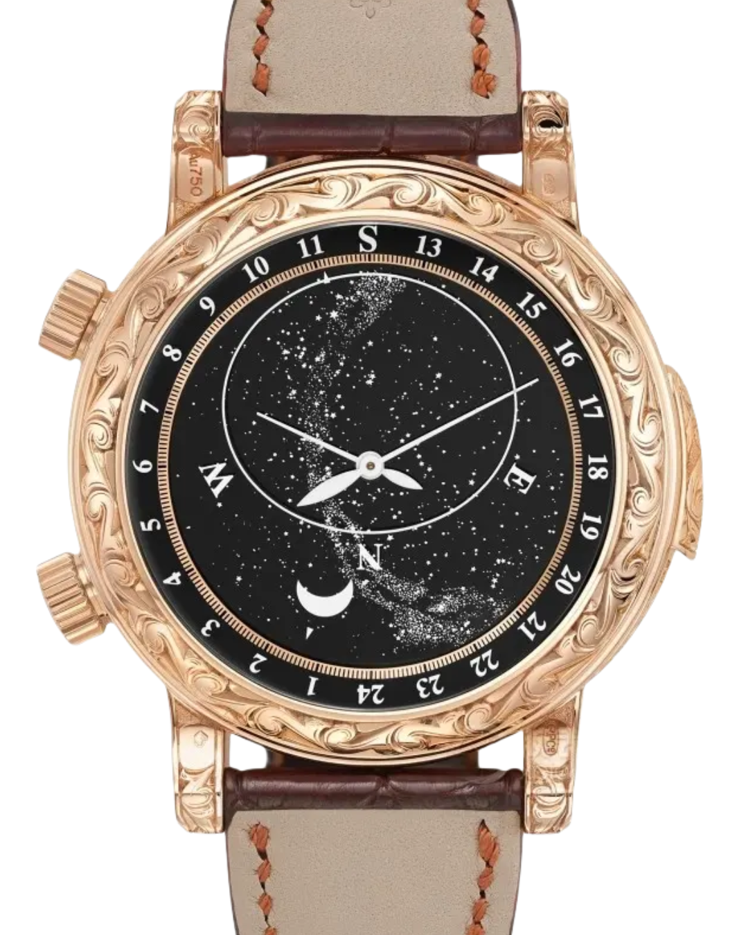 Patek Phillipe Sky Moon Tourbillion Super Watch Mod Rose Gold 6002R-001