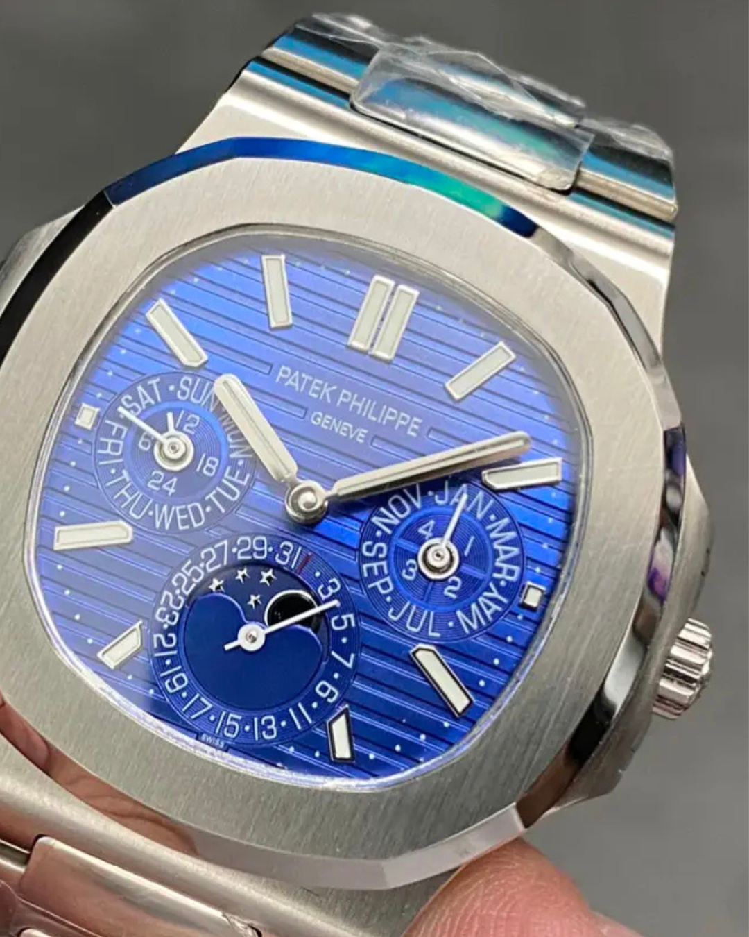 Patek Philippe Superclone Nautilus Perpetual Calendar Blue 57401G001