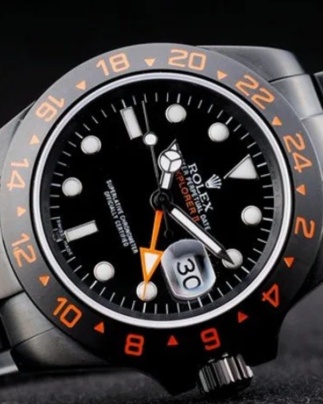 Explorer Watch Mod Black-Orange Crown Edition