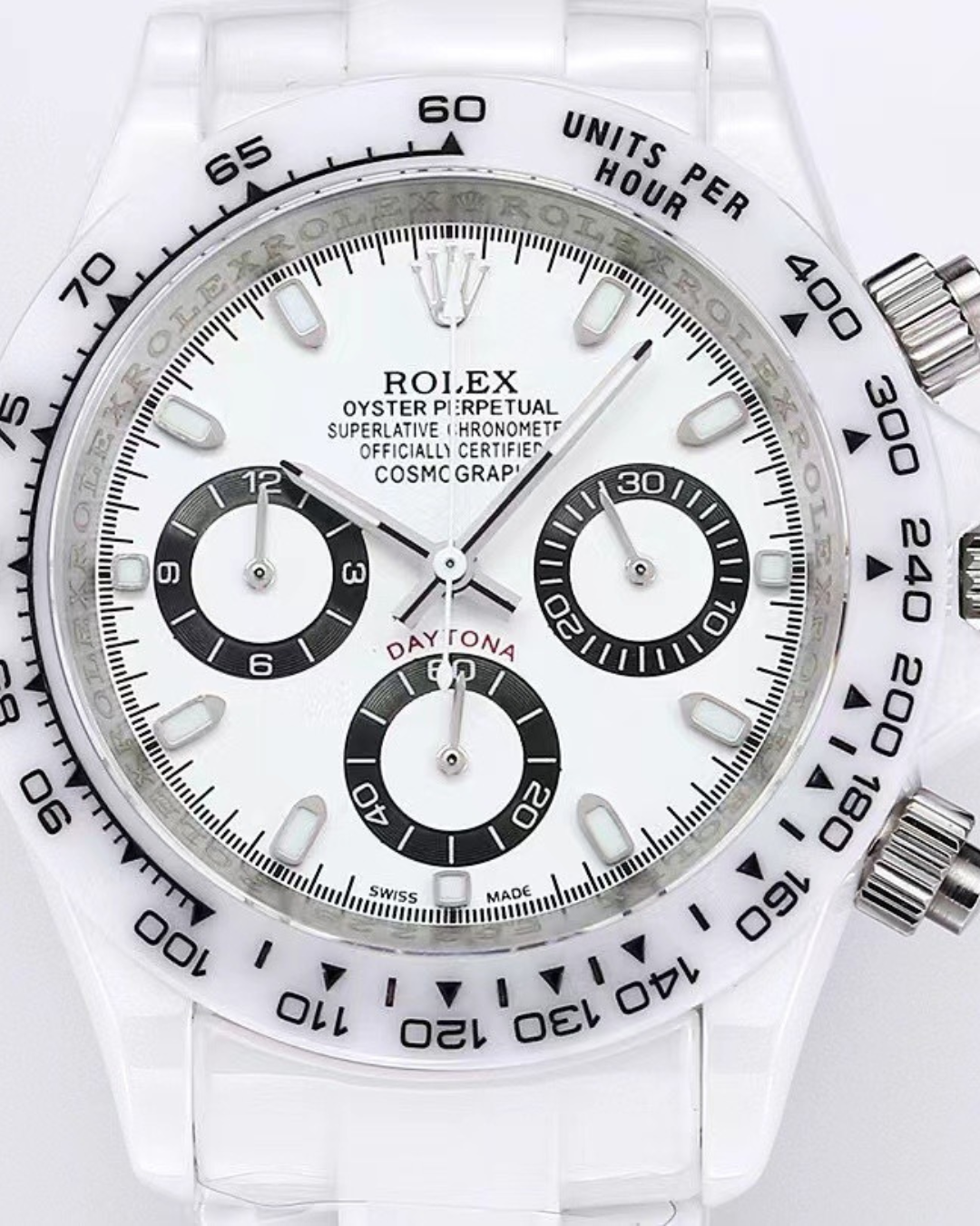 Daytona Watch Mod Ice White Crown Edition