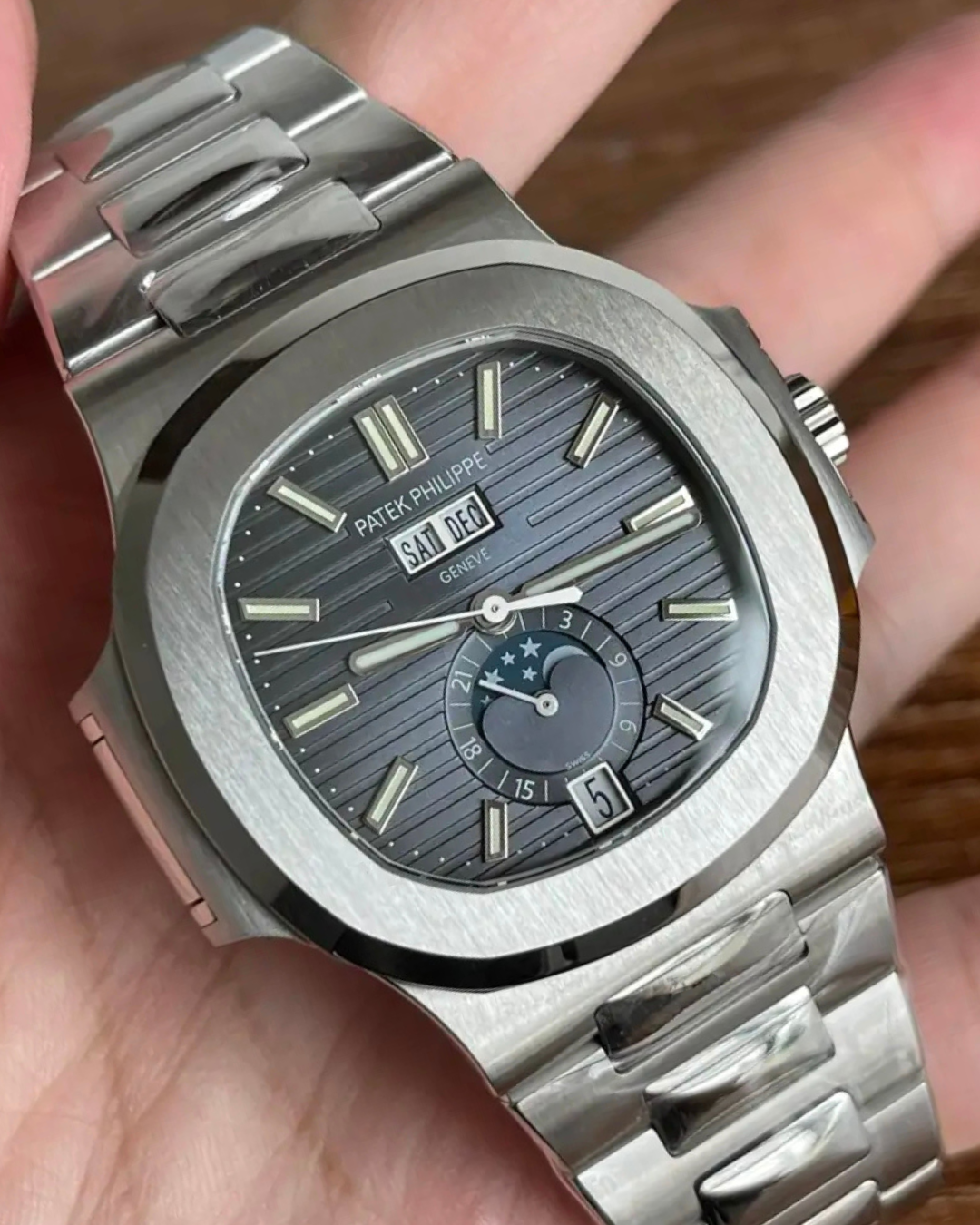 Patek Philippe Superclone Nautilus Annual Calendar Black 57261A001