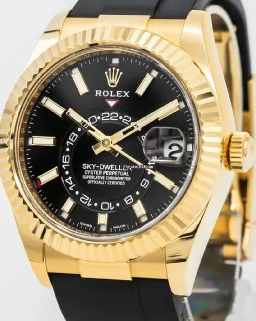 Sky Dweller Watch Mod Black-Gold Crown Edition