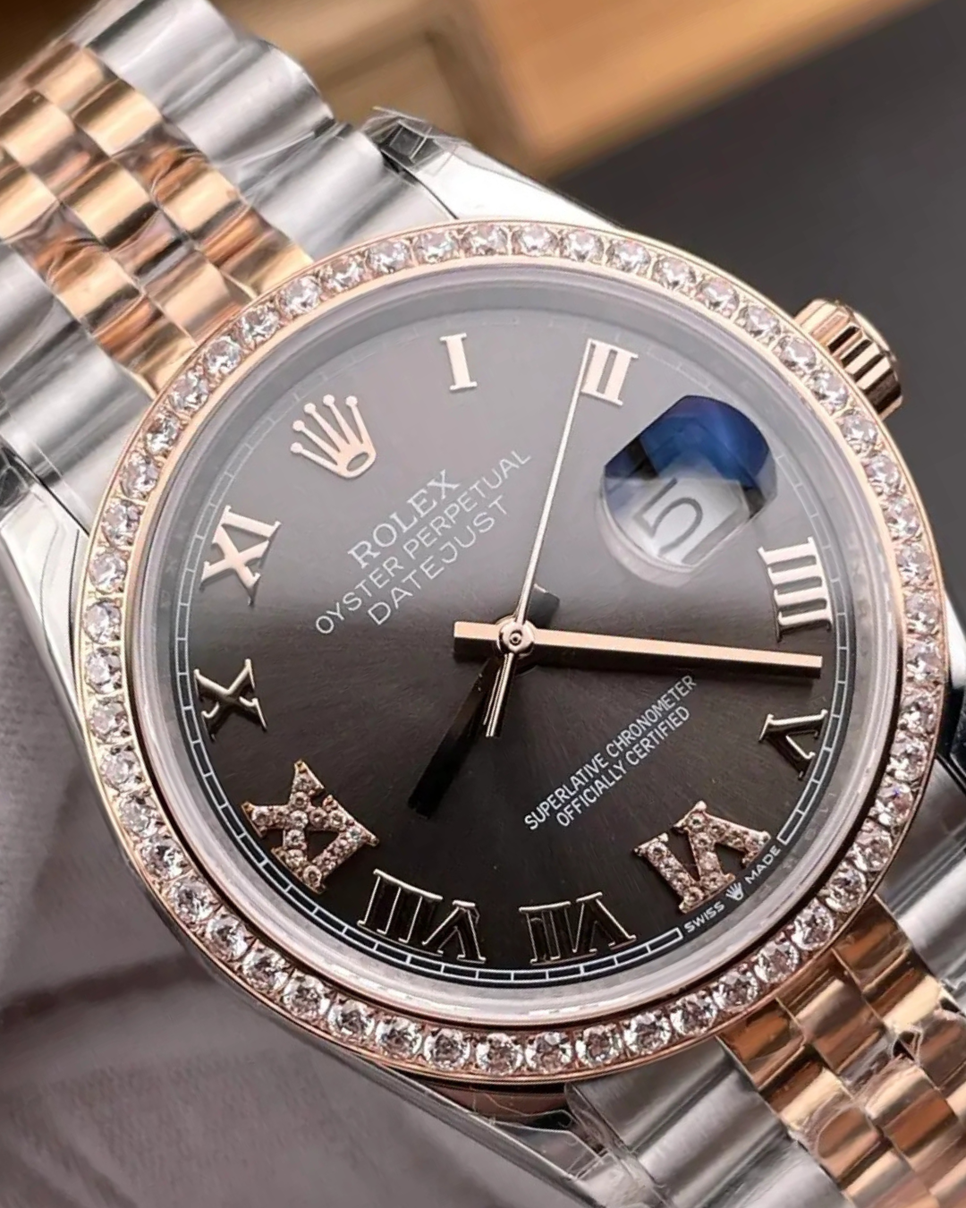Datejust 36 SC 126281RBR-0011 - Everose Rolesor Diamond Dial