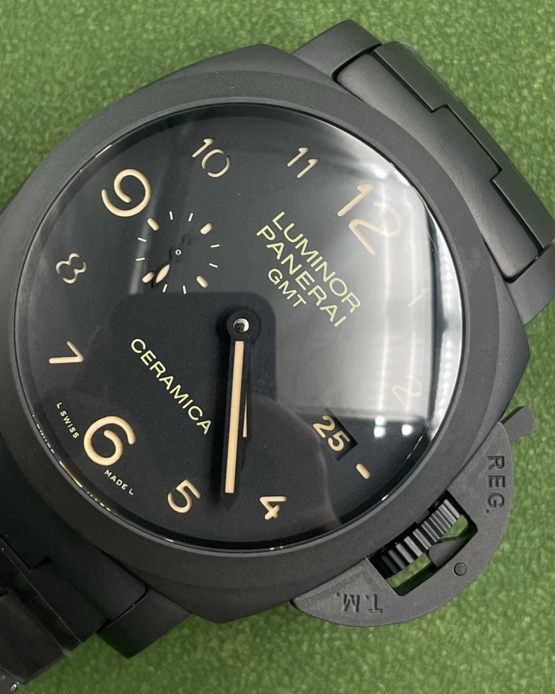 Panerai Luminor 1950 Tuttonero GMT PAM00438  Ceramica Super Watch Mod Black