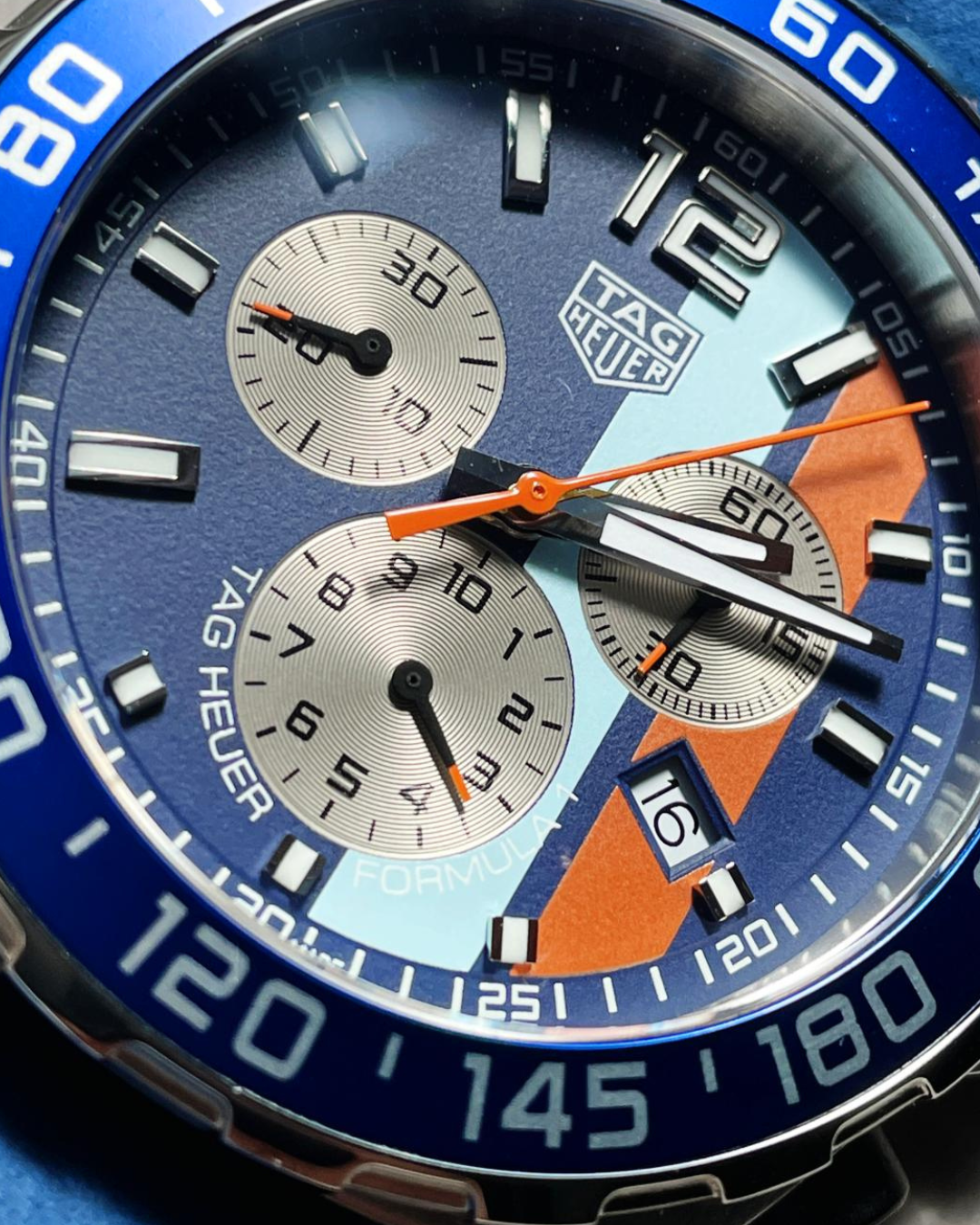 Formula 1 43mm Gulf Super Watch Mod Blue
