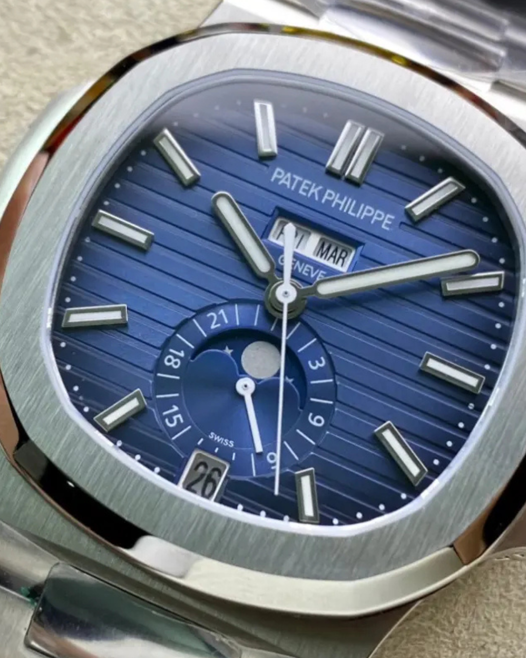Patek Philippe Superclone Nautilus Annual Calendar Blue 57261A001