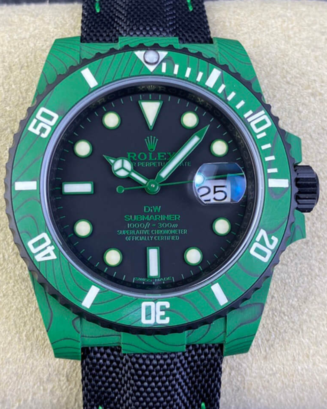 ROLEX DIW Submariner "Green Devil" Custom Watch
