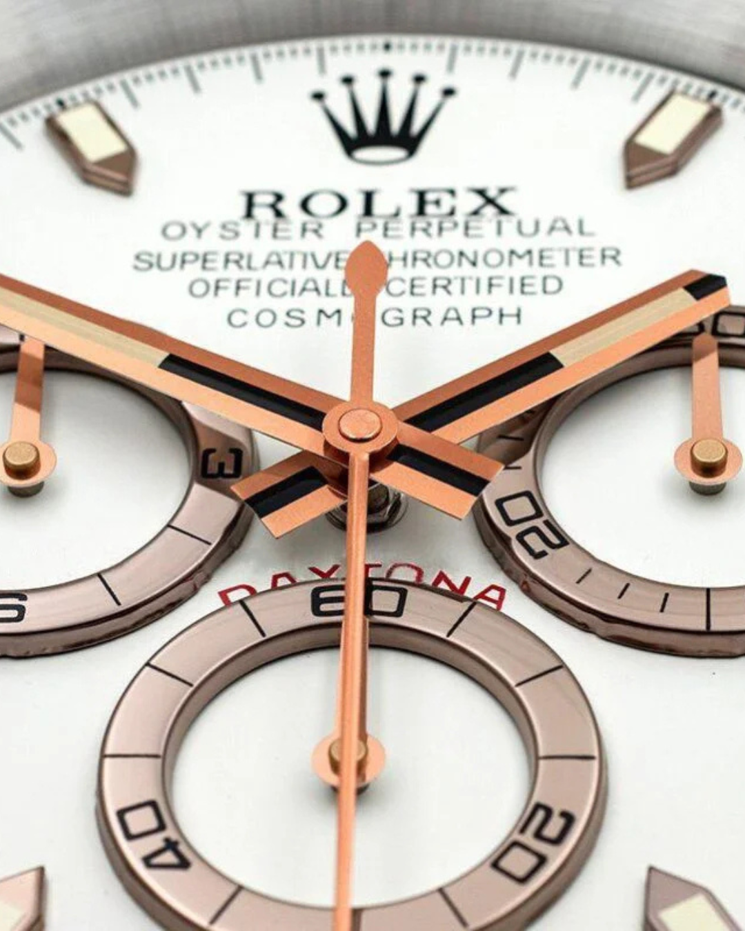 Wall Clock Daytona Rose Gold Edition
