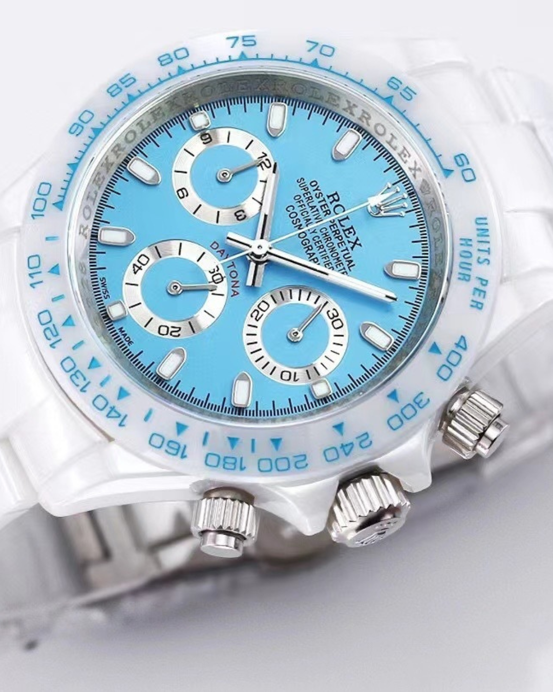 Daytona Watch Mod Ice Blue Crown Edition