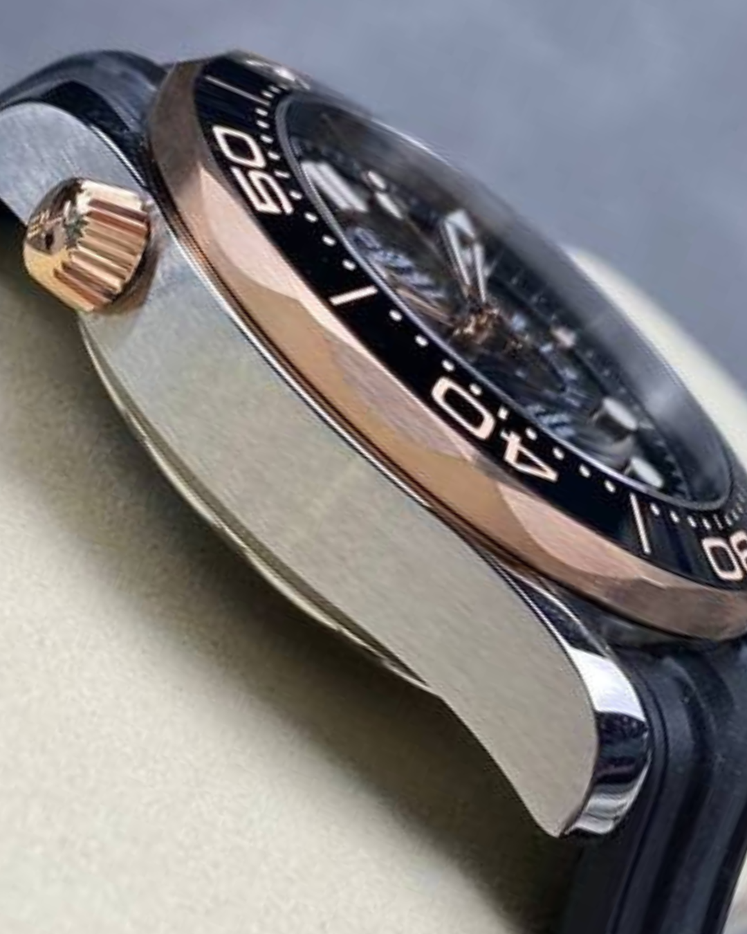 Omega Superclone Seamaster 44mm Diver 300m Black & Rose Gold 210.32.44.51.03.001