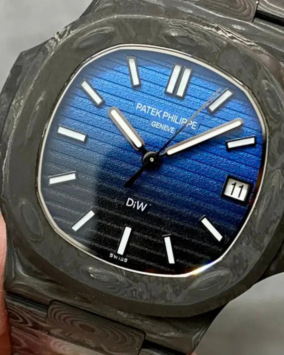 Rolex Diw Nautilus Black Carbon 5711 Blue Limited Edition Watch - Wristwatch