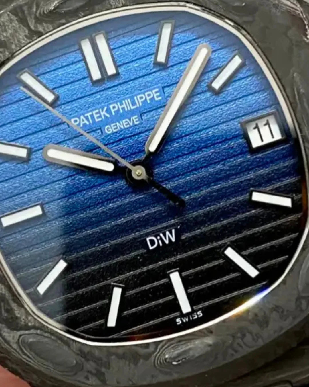 Rolex Diw Nautilus Black Carbon 5711 Blue Limited Edition Watch - Wristwatch