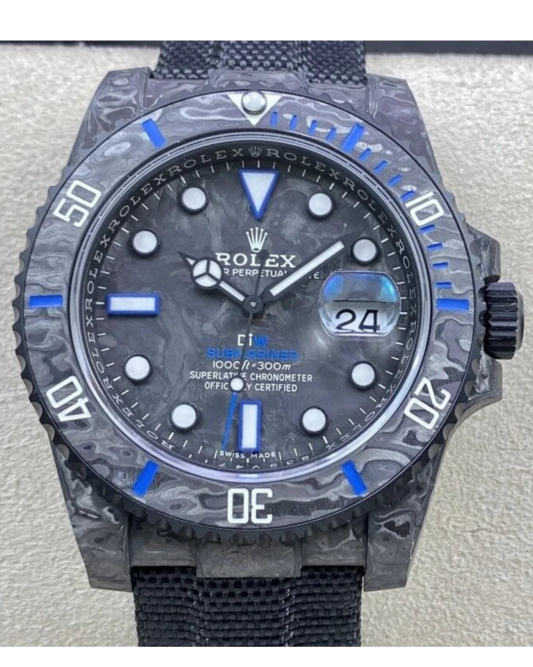 Rolex Diw Submariner Blue Custom Watch - Wristwatch