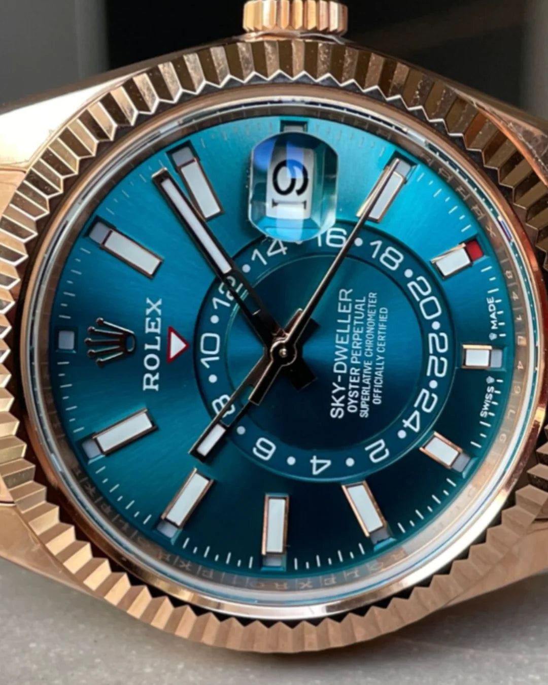 Rolex Sky-dweller Superclone 18k Rose Gold 3369359002 - Wristwatch