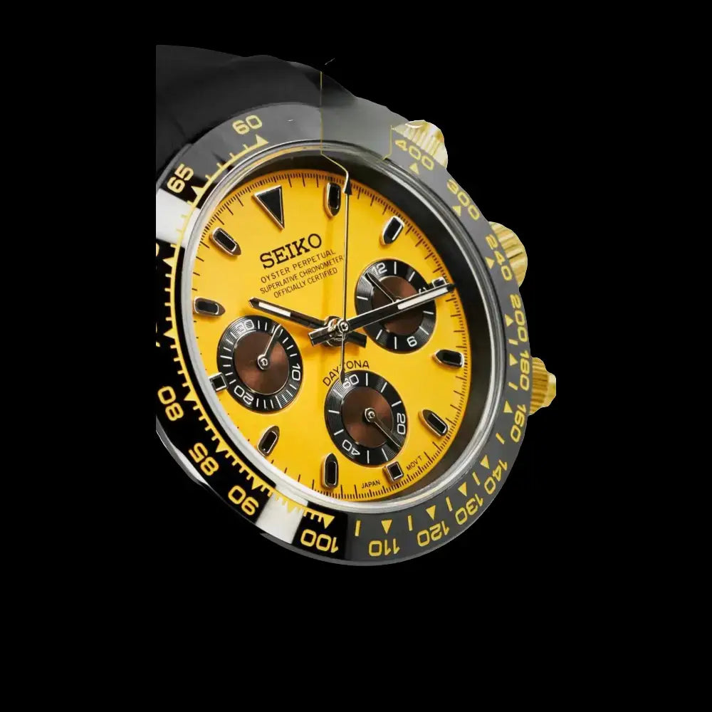 SEIKO MOD DAYTONA BUMBLEBEE WATCH - Wristwatch