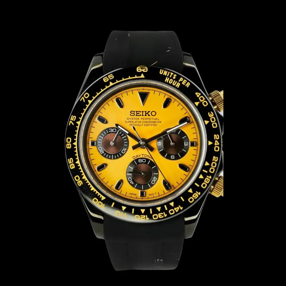 SEIKO MOD DAYTONA BUMBLEBEE WATCH - Wristwatch