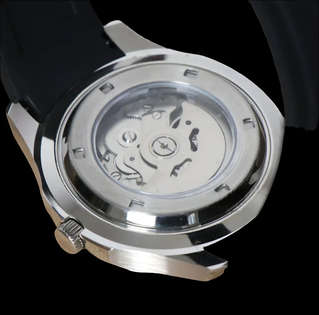 Seiko Mod Aquanaut Silver Black Watch Wristwatch