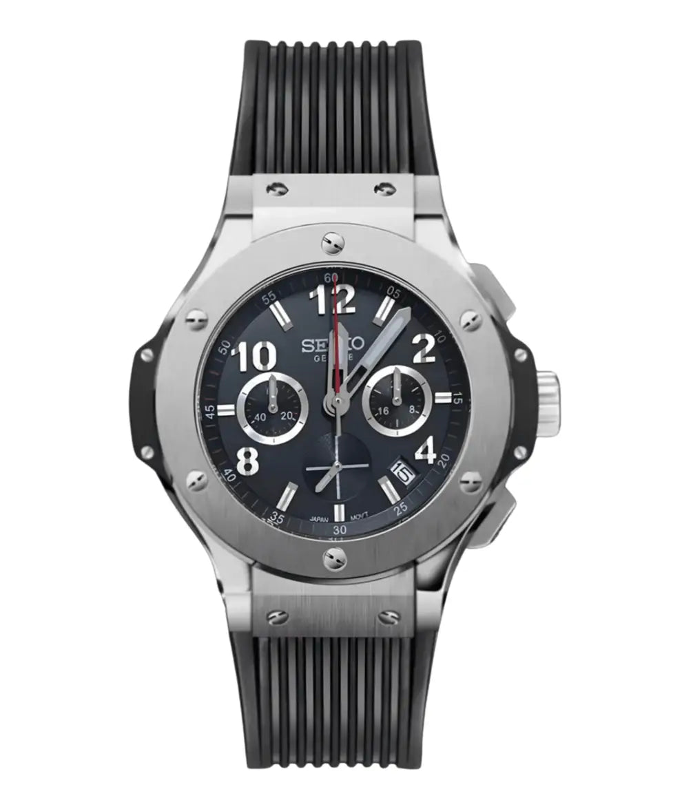 SEIKO MOD BIG BANG SILVER WATCH - Wristwatch