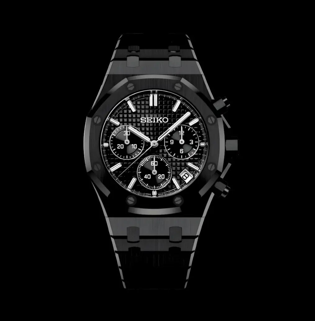 SEIKO MOD CUSTOM ROYAL OAK BLACK PANTHER WATCH - Wristwatch