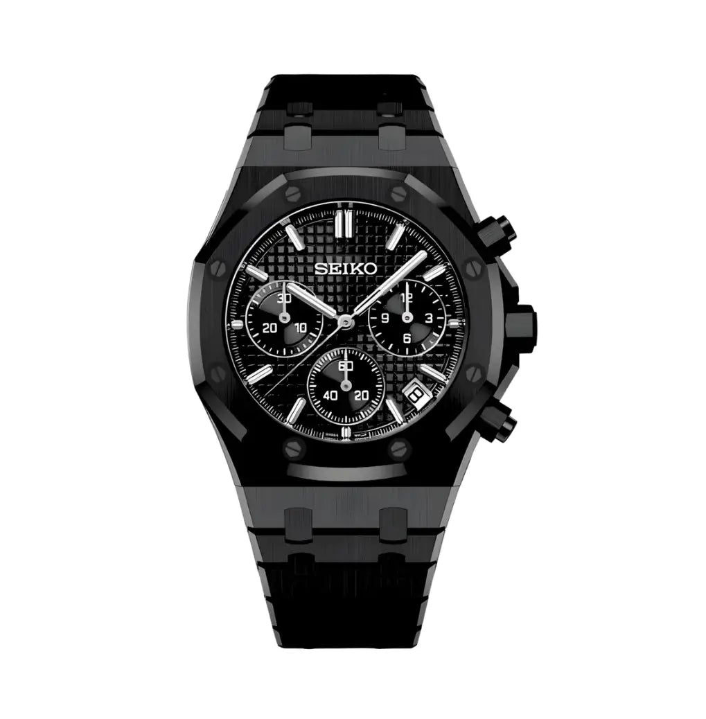 SEIKO MOD CUSTOM ROYAL OAK BLACK PANTHER WATCH - Wristwatch