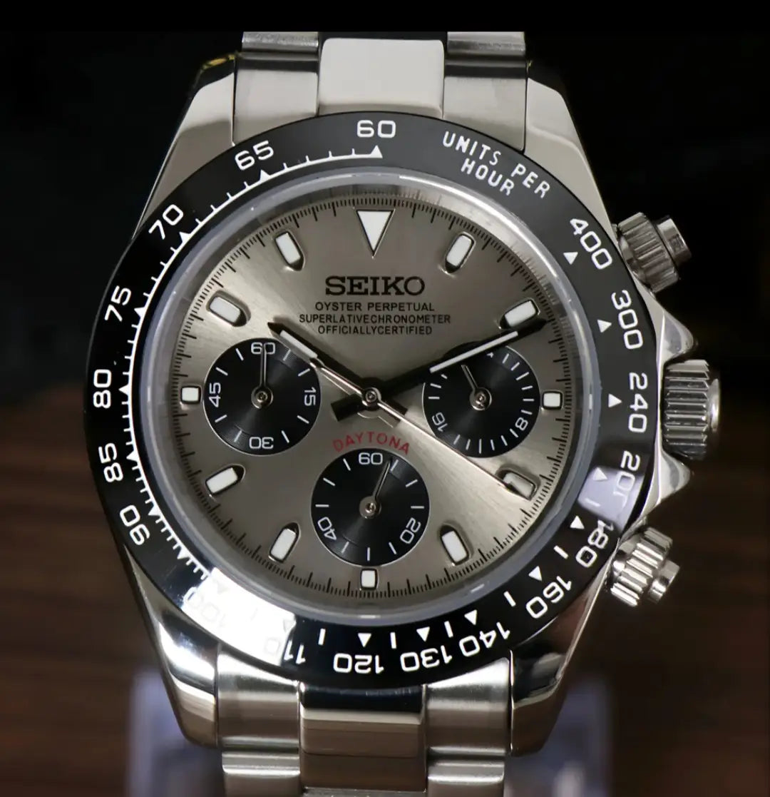 SEIKO MOD DAYTONA CHAMPAGNE WATCH - Wristwatch