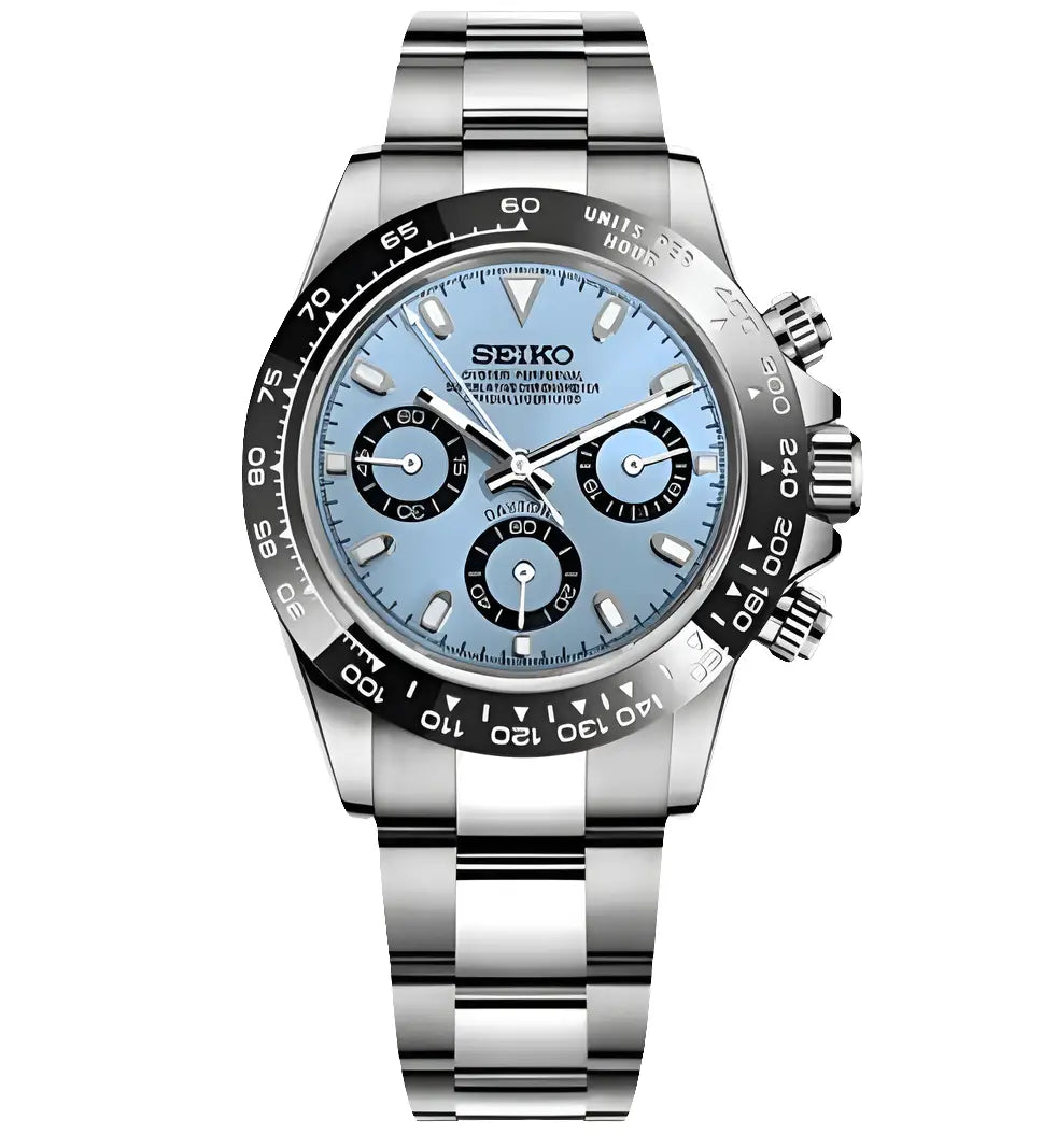 SEIKO MOD DAYTONA ICE BLUE WATCH - Wristwatch