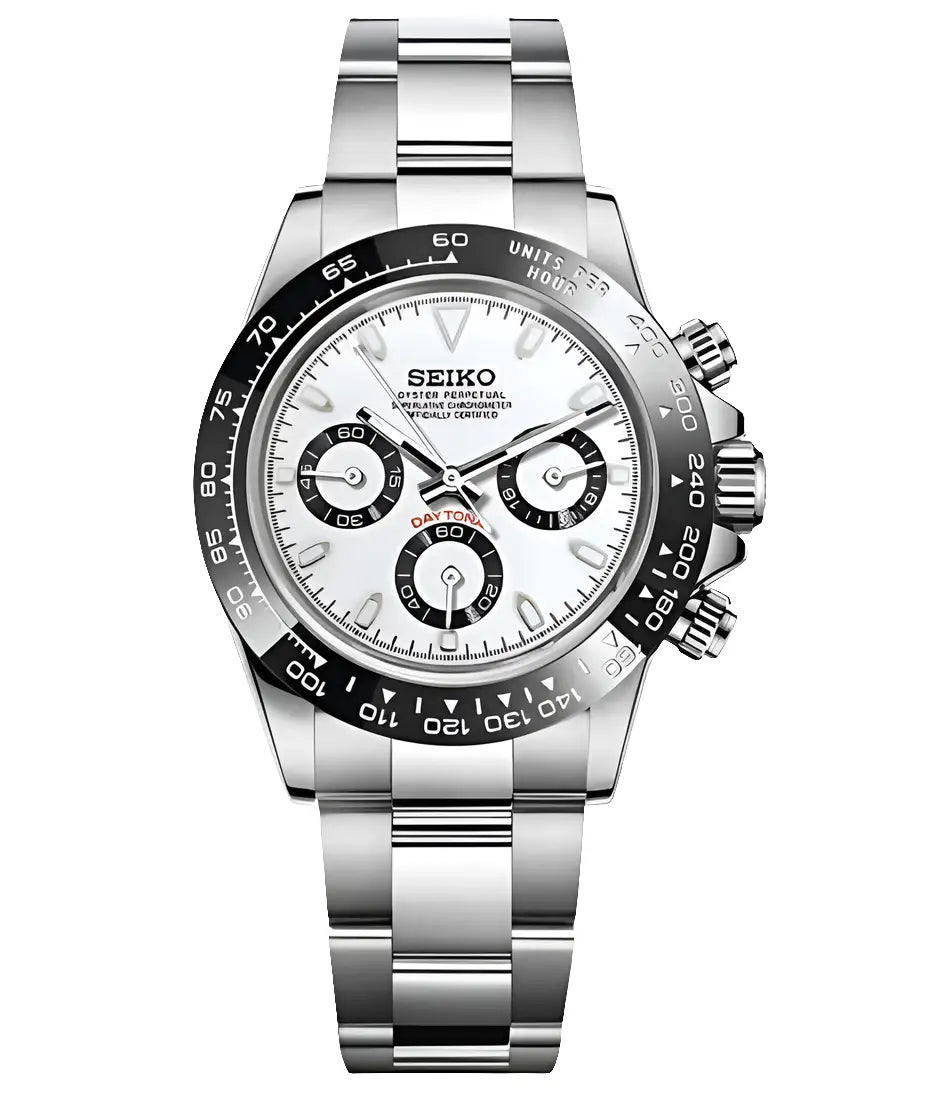 SEIKO MOD DAYTONA PANDA WATCH - Wristwatch
