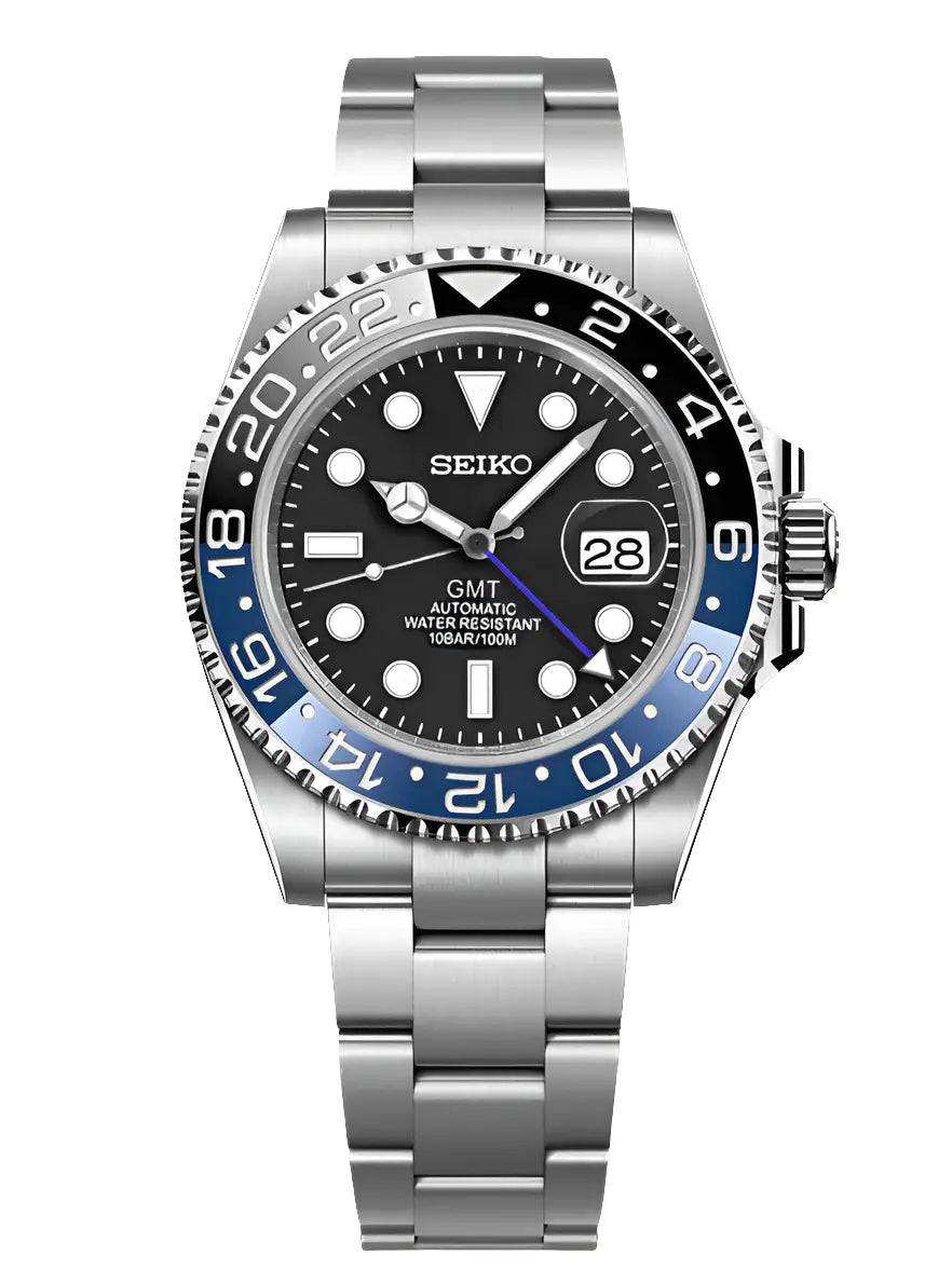 SEIKO MOD GMT BATMAN WATCH - Wristwatch