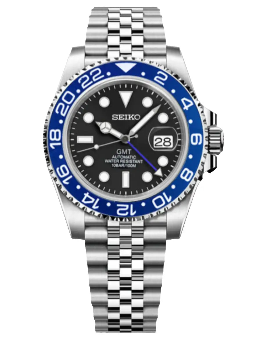SEIKO MOD GMT BLUEBERRY WATCH - Wristwatch