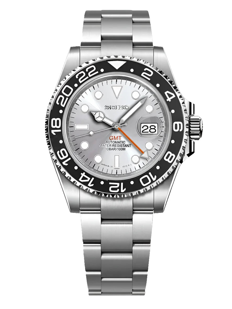 Seiko Mod Gmt Horizon Watch Wristwatch