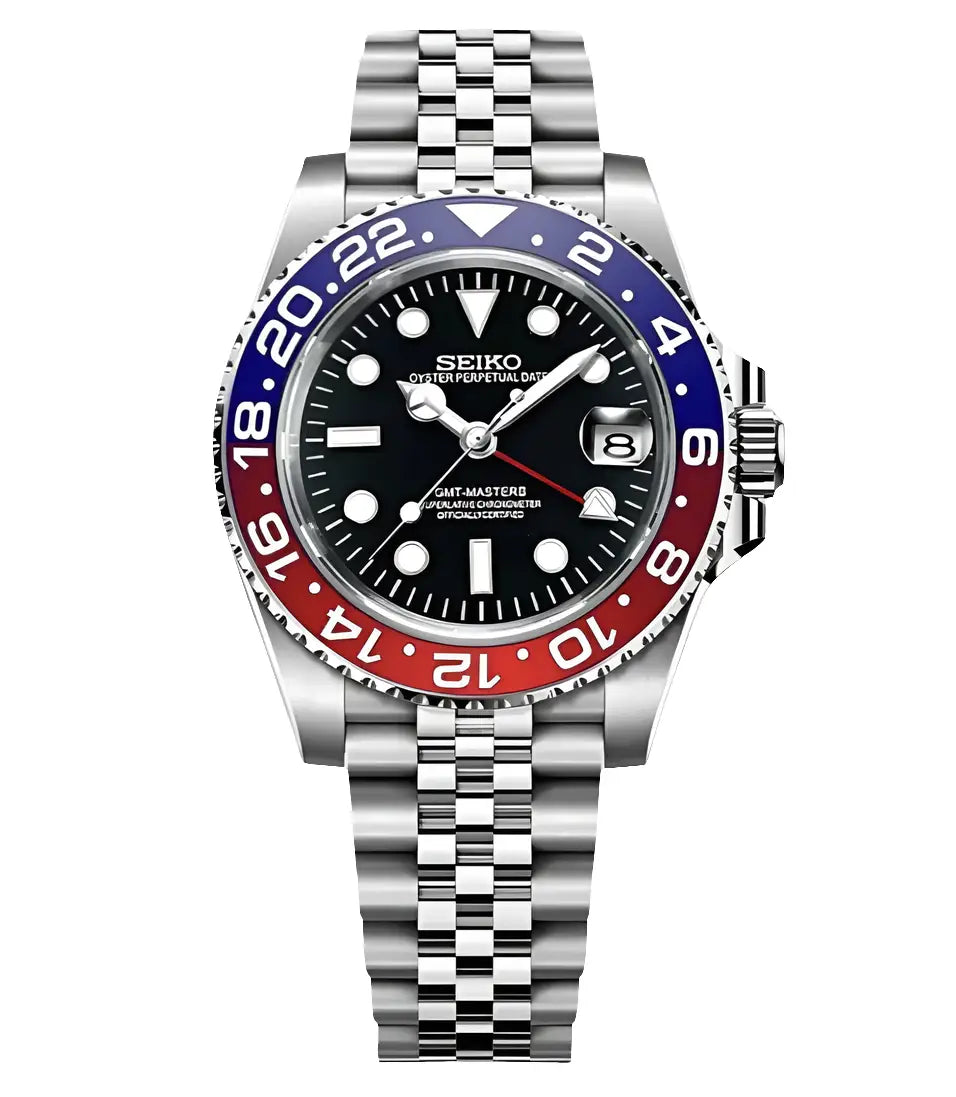 SEIKO MOD GMT PEPSI WATCH - Wristwatch