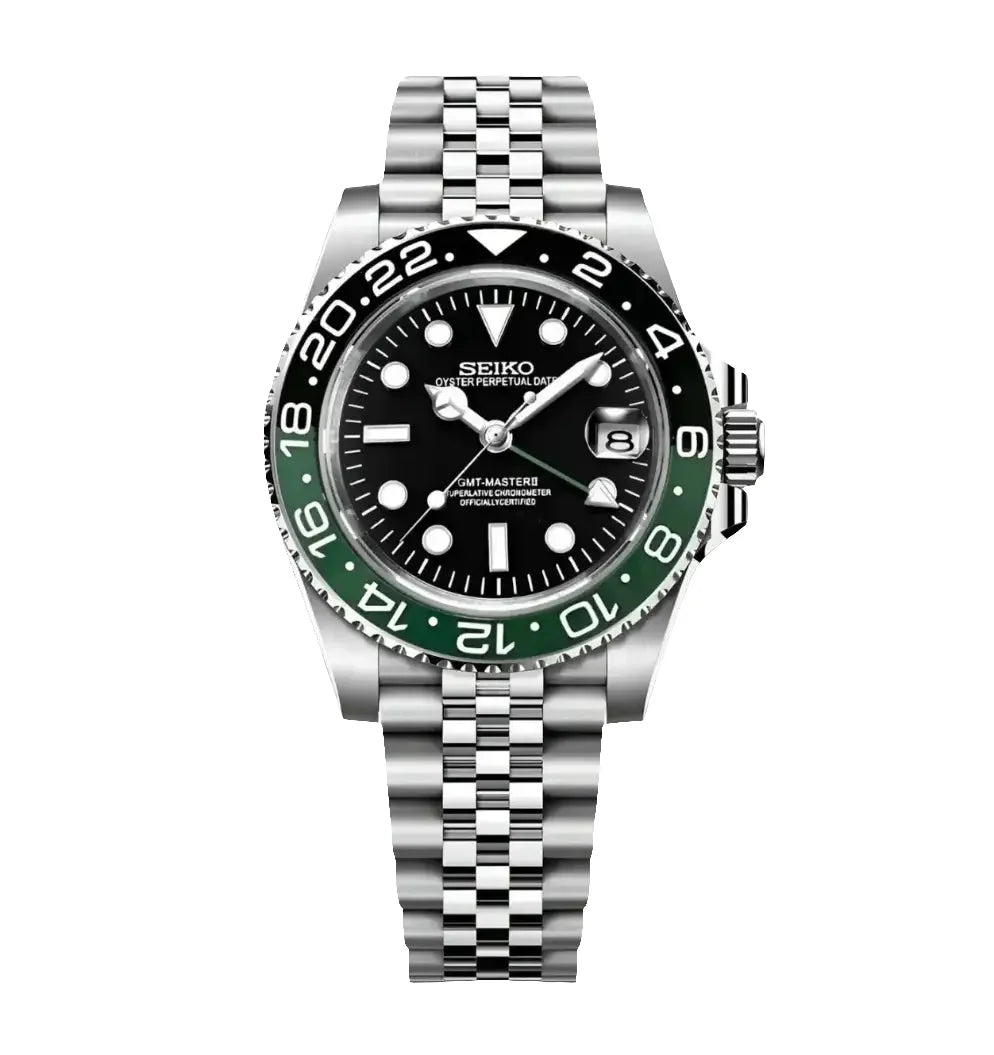 Seiko Mod Gmt Starbucks Watch Wristwatch