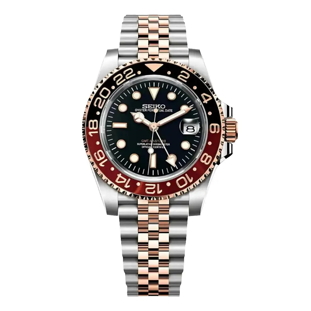 SEIKO MOD GMT TWO TONE COKE WATCH - Wristwatch