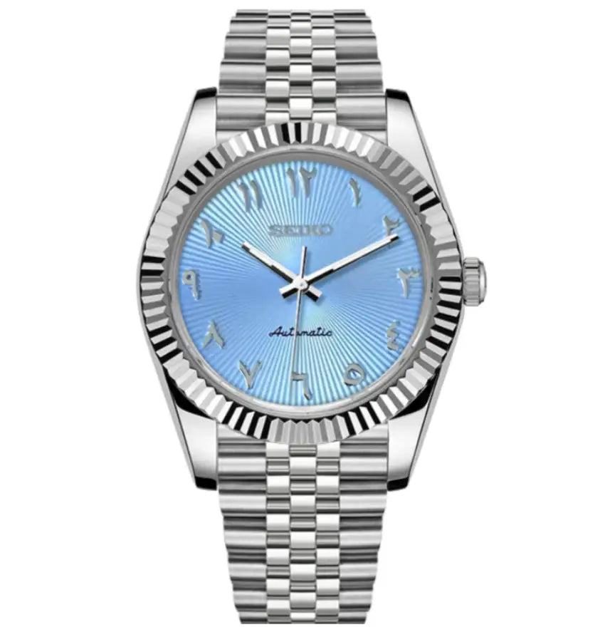 SEIKO MOD LADIES DATEJUST ARABIC TEXTURED BLUE WATCH - Wristwatch
