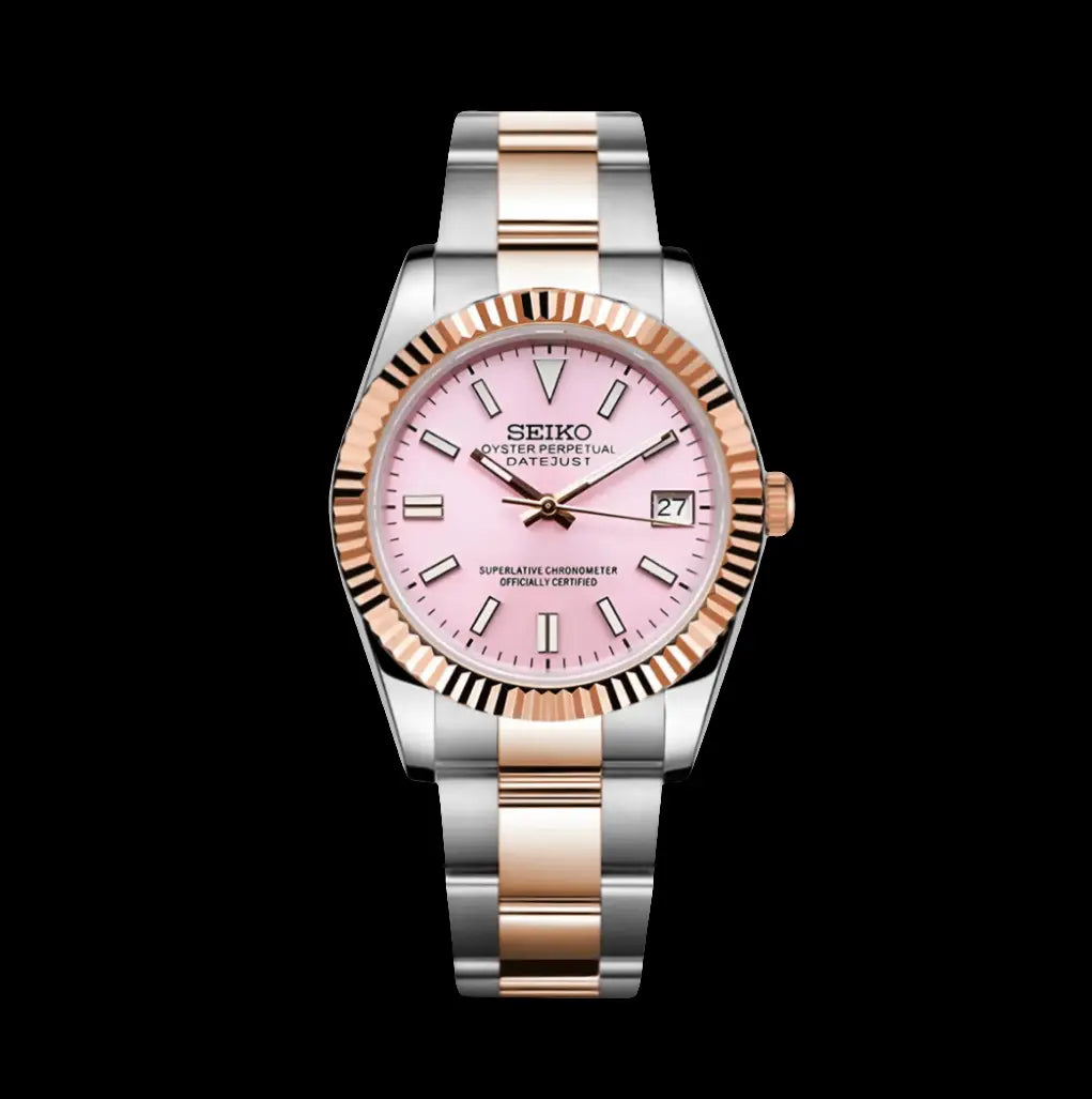 SEIKO MOD LADIES DATEJUST BABY PINK WATCH - Wristwatch
