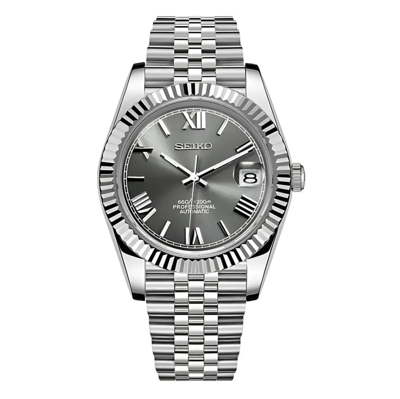 SEIKO MOD LADIES DATEJUST GREY ROMAN WATCH - Wristwatch