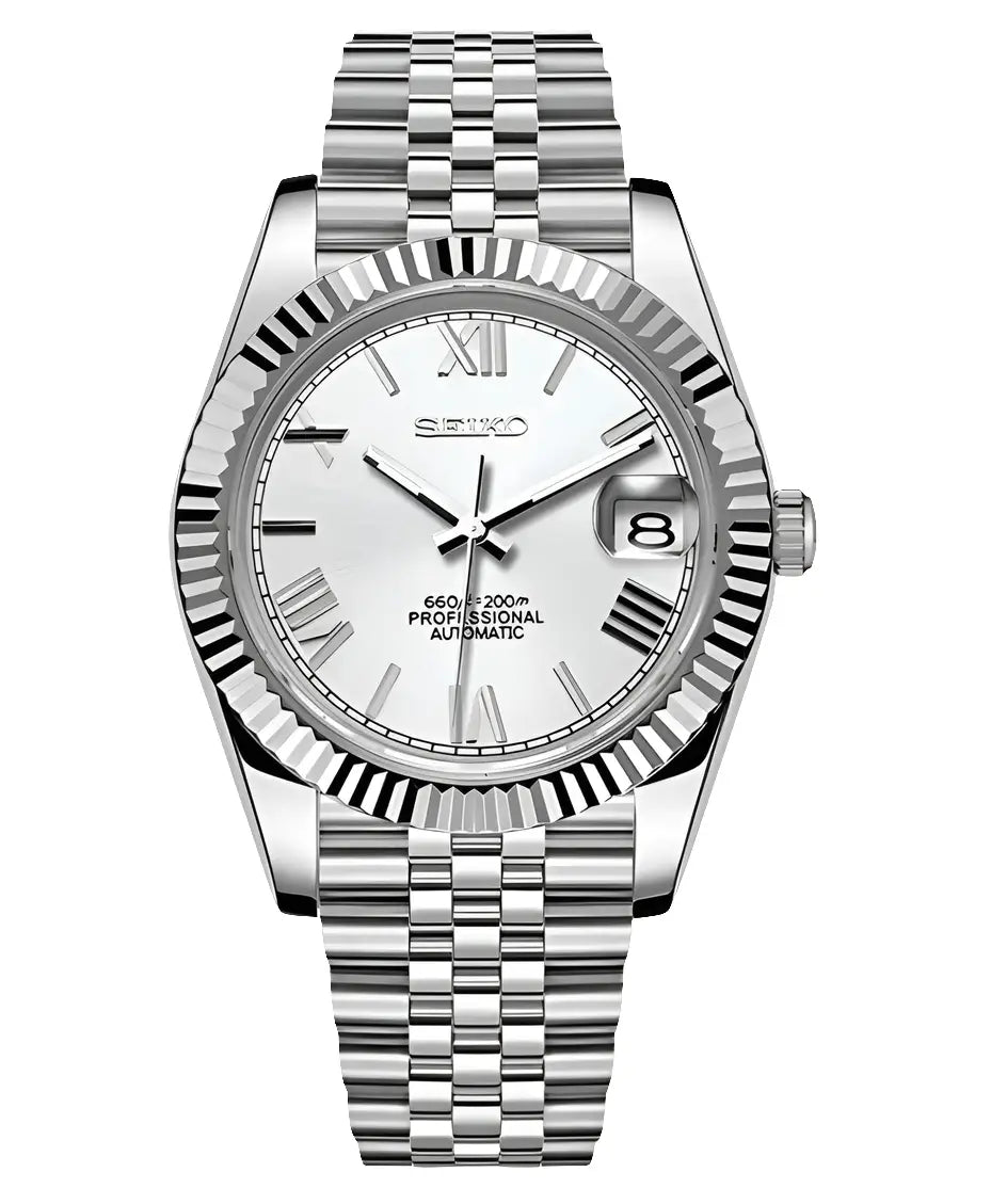 SEIKO MOD LADIES DATEJUST WHITE ROMAN WATCH - Wristwatch