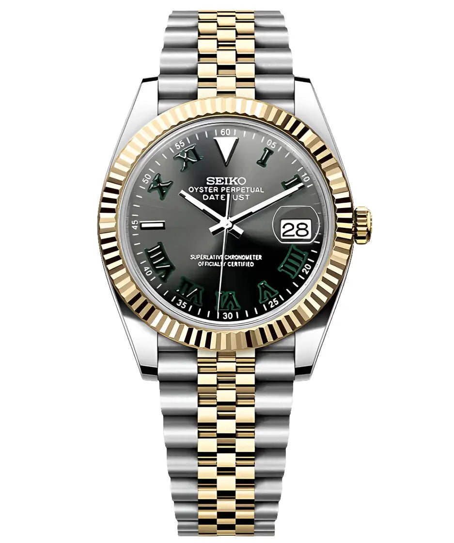 SEIKO MOD LADIES DATEJUST WIMBLEDON TWO-TONE WATCH - Wristwatch