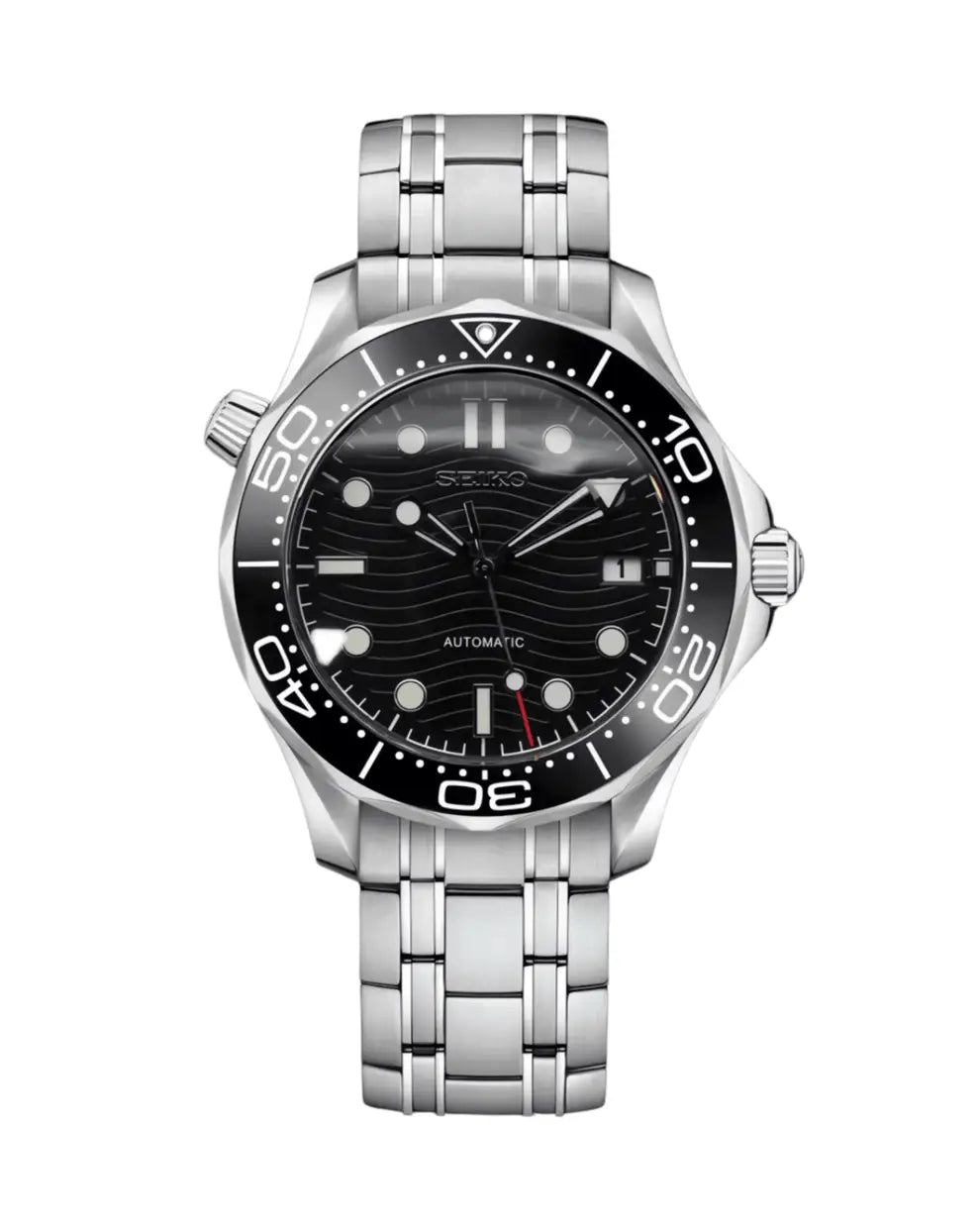 SEIKO MOD SEAMASTER BLACK WATCH - Wristwatch