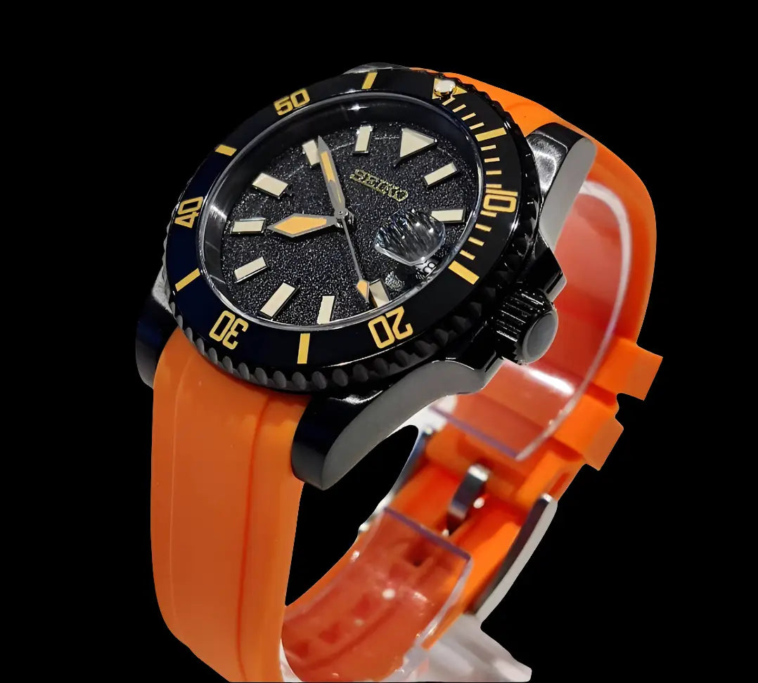 SEIKO MOD SKX SUBMARINER ORANGE - BLACK WATCH - Wristwatch