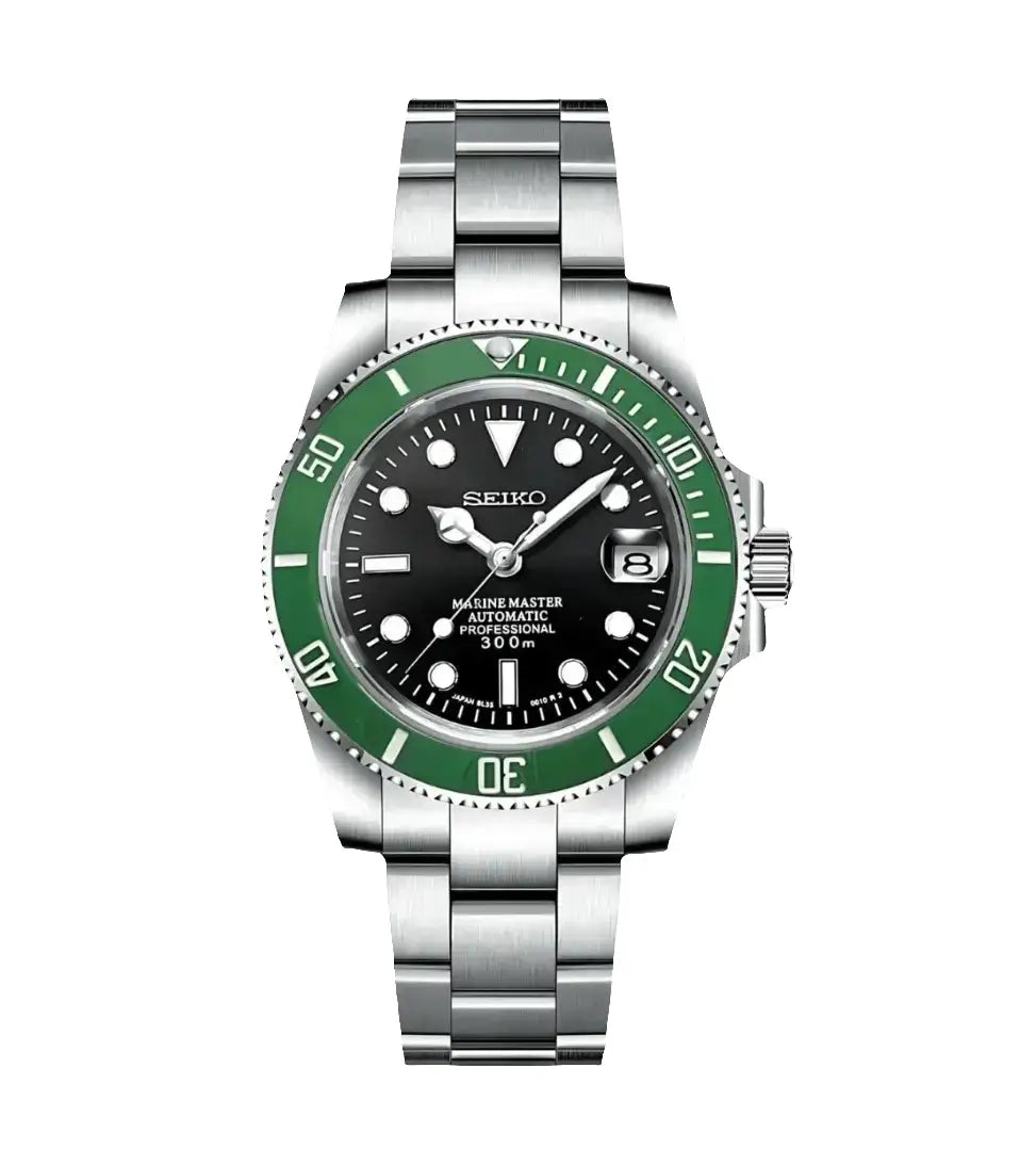 SEIKO MOD SUBMARINER KERMIT WATCH - Wristwatch