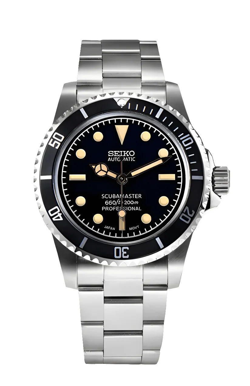 Seiko Mod Submariner Vintage Watch Wristwatch